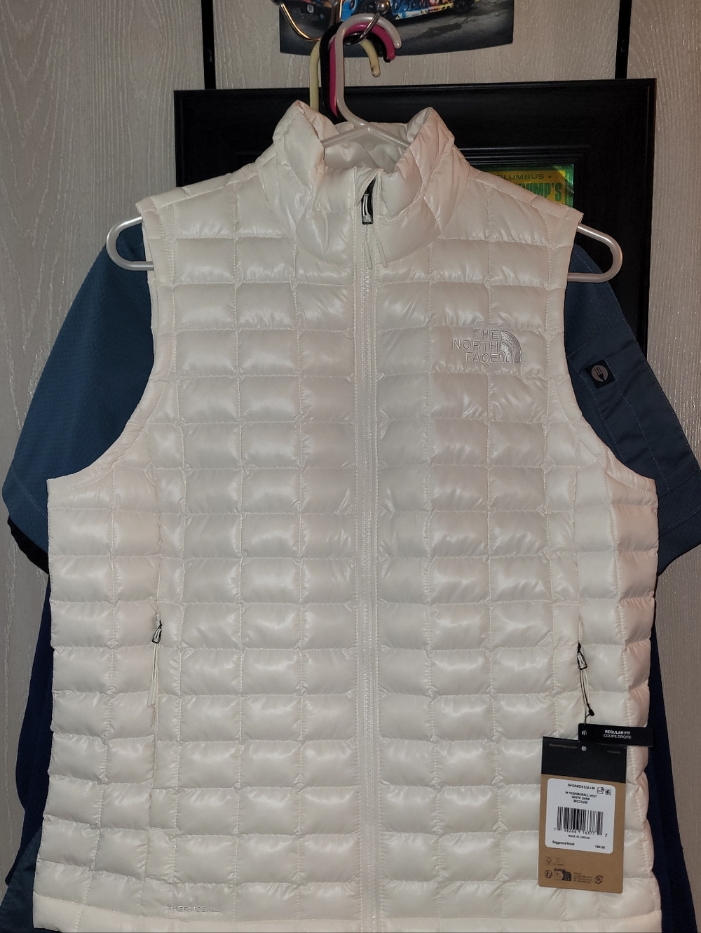 The North Face White Quilted Packable Vest